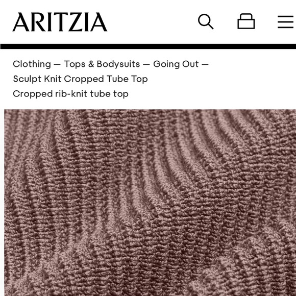 Babaton Cropped Ribbed Tube Top - Picture 2 of 6